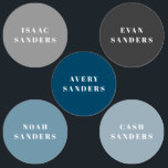 Etiquetas Simple Boho Rainbow Waterproof Clothing Name<br><div class="desc">These super simple,  modern food and drink labels are both waterproof and washing machine safe. They make labeling and keeping your personal items safe from getting lost. Designed by Stacey Meacham featuring an array blue and grey tones.</div>