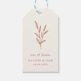 Etiquetas Simples De Casamento De Laranja Queimado