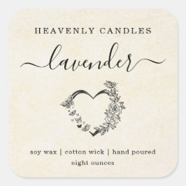 Etiquetas simples de velas feitas em casa