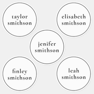 Etiquetas Simples Elegante Gênero Neutro Adicione Seu Nome E