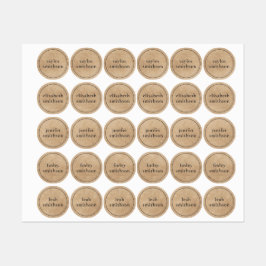 Etiquetas Simples Elegante Gênero Neutro Adicione Seu Nome E