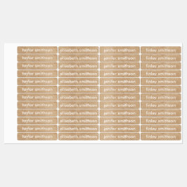 Etiquetas Simples Elegante Gênero Neutro Adicione Seu Nome E