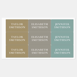 Etiquetas Simples Elegante Mínimo Terrestre Adicione Sua Esc