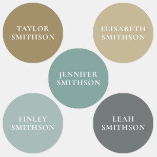 Etiquetas Simples Elegante Mínimo Terrestre Adicione Sua Esc