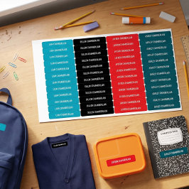 Etiquetas Simples Elegantes Cores de Menino Código de Cor