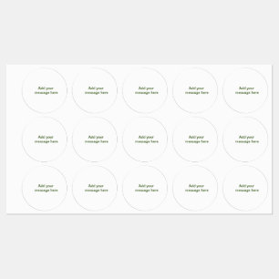 Etiquetas Simples minimal verde adicione seu texto nome foto