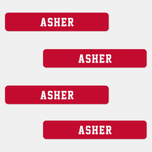 Etiquetas Simples Red Personalised Skinny