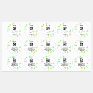 Etiquetas Site de casamento rsvp q r código adicionar nome t