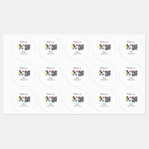 Etiquetas site simples de código de barras de código QR de e