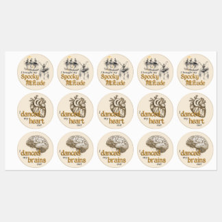 Etiquetas Skeletons Dançantes Hallowe'en Participação Sticke