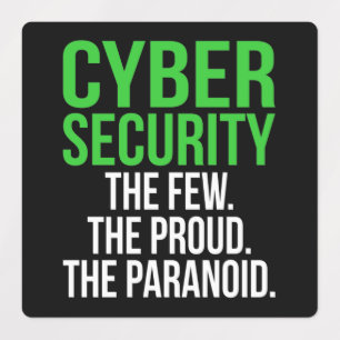 Etiquetas Software técnico de TI para computador de seguranç