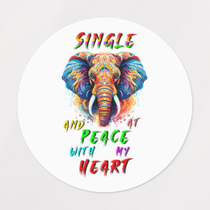 Etiquetas Solteiro E Em Paz Com Meu Coração