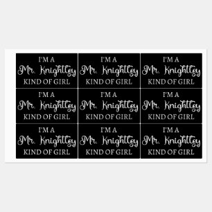 Etiquetas Sou um tipo de garota do Sr. Knight