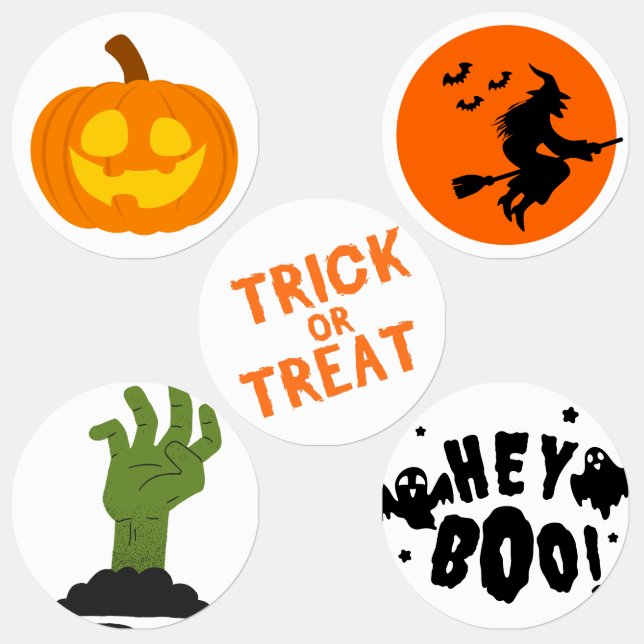 Etiquetas Stickers Halloween (Grupo)
