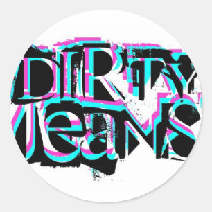 Etiquetas SUJAS do logotipo de JEANS