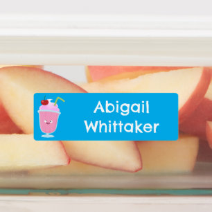 Etiquetas Sundae de sorvete de morango bonito personalizado