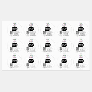 Etiquetas super promoção de negócios desconto ler código QR