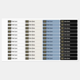 Etiquetas Sweden Art Deco Flag Custom Waterproof Name Label