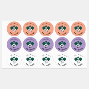 Etiquetas Tampa de Paddle de Pickleball Personalizada Colori