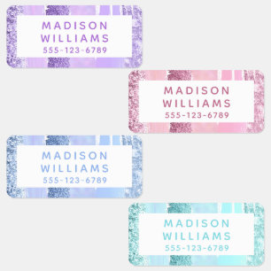 Etiquetas Teclado Personalizado Moderno Clássico Girly Glitt