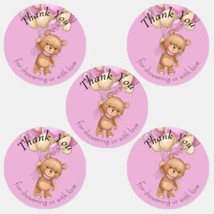 Etiquetas Teddy Bear BALLOON - obrigado Rótulos
