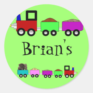 Etiquetas temáticos do trem personalizadas