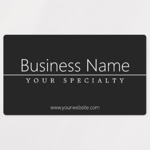 Etiquetas Texto branco elegante simples no preto