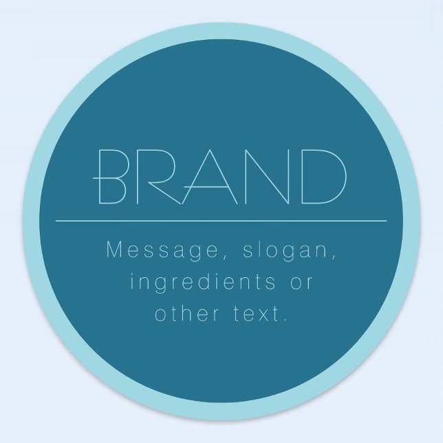 Etiquetas Texto Moderno Personalizável | Oceano e Robin - Az (Criador carregado)