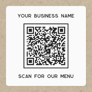 Etiquetas Texto QR Texto Pesquisa Comercial para Menu
