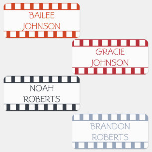 Etiquetas Tira de Filme Inverno Temático de Roupas com Nome