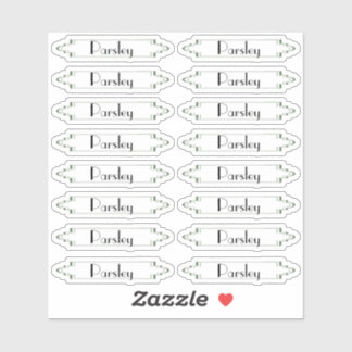 Etiquetas tradicionais de erva do Jardim francês