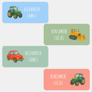 Etiquetas Transporte de veículos de volta às crianças de ves