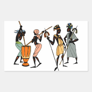 Etiquetas tribais africanas da arte