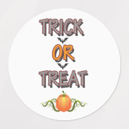 Etiquetas Trick ou Treine Festas Famosas de Halloween Dizend