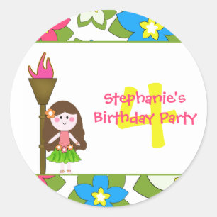 Etiquetas tropicais bonitos da festa de