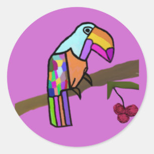 Etiquetas tropicais de Toucan