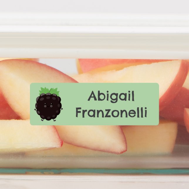 Etiquetas Um desenho animado personalizado de amoreira feliz (Afixado)