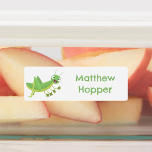 Etiquetas Um desenho animado verde-feliz personalizado