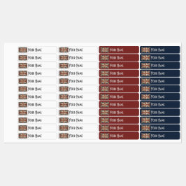 Etiquetas United Kingdom Art Deco Flag Waterproof Name Label