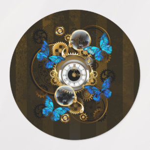 Etiquetas Ursinhas Steampunk e Borboletas Azuis