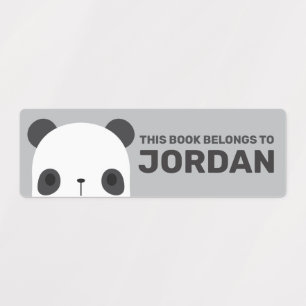 Etiquetas Urso Panda Bonito com Nome Personalizado