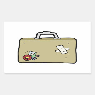 Etiquetas usadas poço da mala de viagem