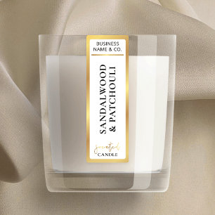 Etiquetas Vela de prova Dourada de borda simples e elegante