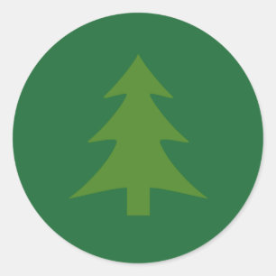 Etiquetas verdes da árvore