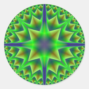 Etiquetas verdes da estrela