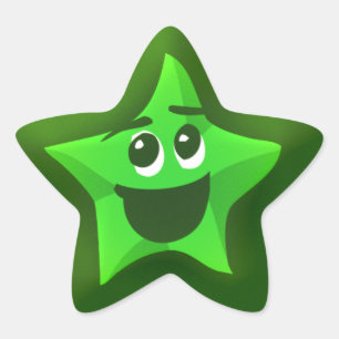 Etiquetas verdes da estrela de Thinkling