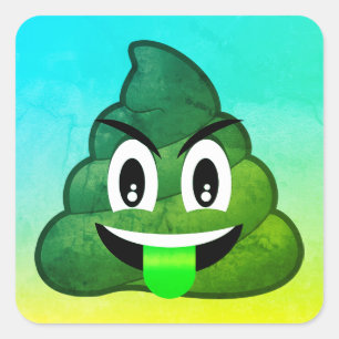 Etiquetas verdes de Emoji Ombre do tombadilho