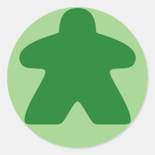 Etiquetas verdes de Meeple