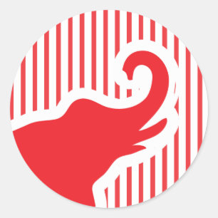 etiquetas vermelhas bonitos do elefante