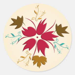 Etiquetas vermelhas da flor do Natal